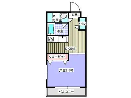 エスポアール 404号(1DK/4階)の間取り写真