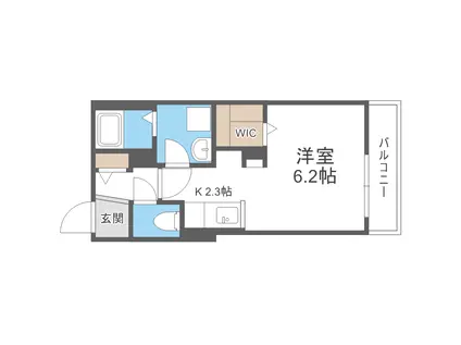 フラゼ美園(1K/4階)の間取り写真