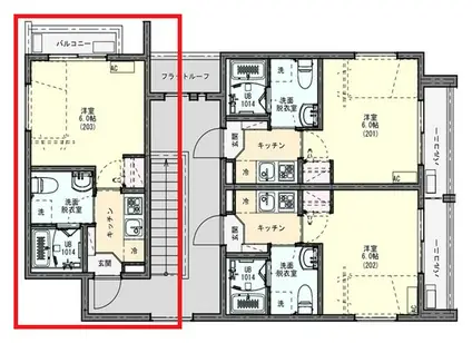 KLEIS武蔵関II(1K/2階)の間取り写真