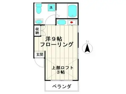 イースト21(ワンルーム/1階)の間取り写真