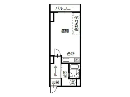 サンハイムII(ワンルーム/2階)の間取り写真