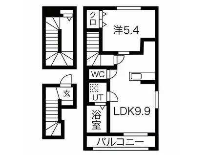 シティハウス長田町(1LDK/3階)の間取り写真