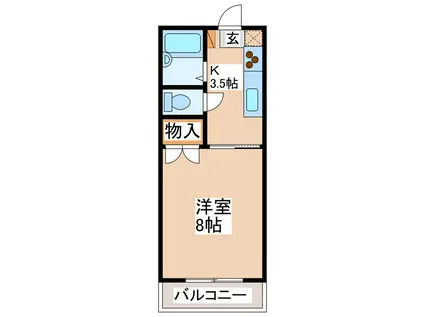 メゾン ファミーユ(1K/2階)の間取り写真