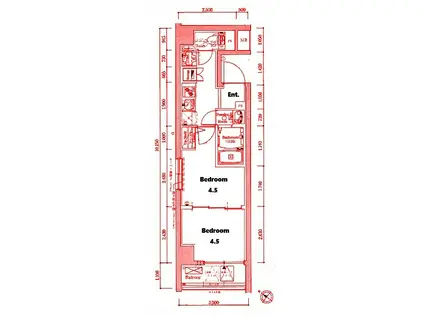 エステムコート新横浜グランデ(2K/3階)の間取り写真