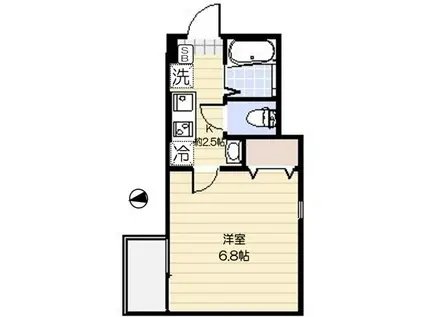 リサート町屋(1K/2階)の間取り写真