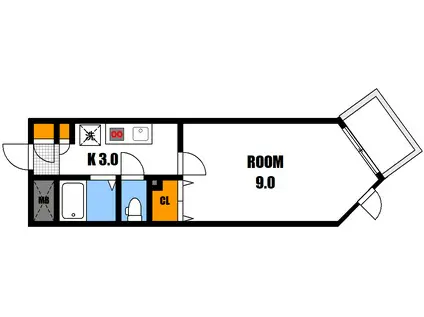 キャロンサンク(1K/5階)の間取り写真