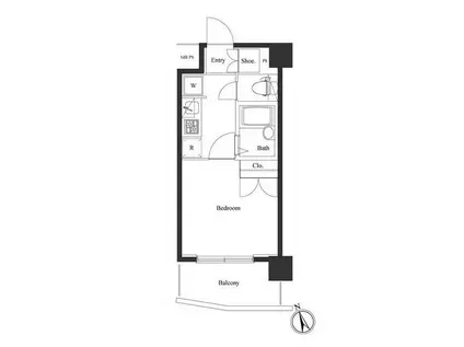 ヴェルト三軒茶屋(1K/6階)の間取り写真