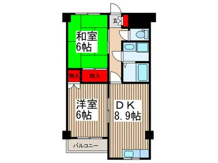 マシハイム北園(2DK/3階)の間取り写真