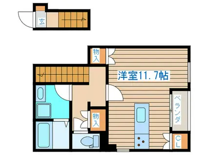 METSA 西新丁(ワンルーム/2階)の間取り写真