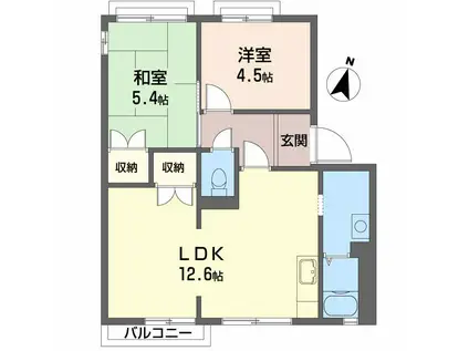 パロアルト(3DK/2階)の間取り写真