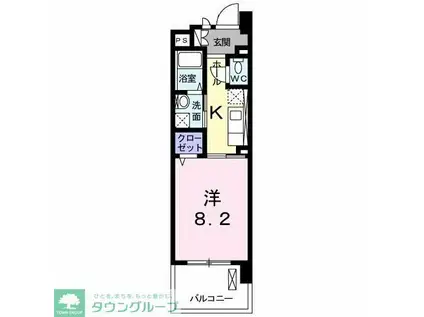 グレイス コート(1K/1階)の間取り写真