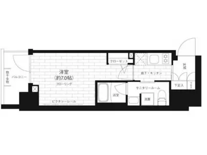 ステージファースト横浜(1K/8階)の間取り写真