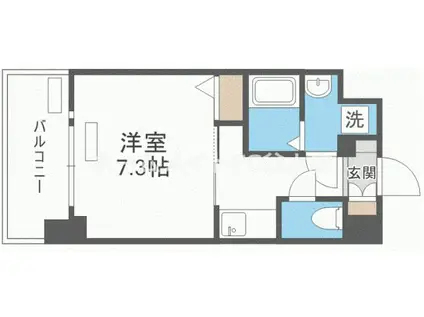 ワールドアイ大阪ドームシティ(1K/11階)の間取り写真