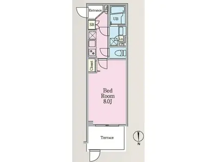 ルネサンスコート大森本町(1K/1階)の間取り写真