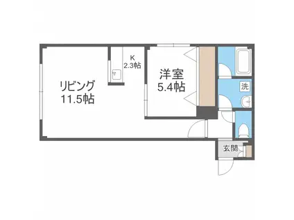 十三和MS(1LDK/3階)の間取り写真