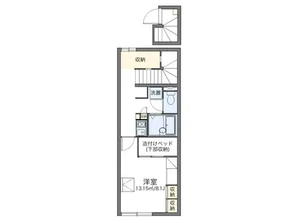 レオパレス長池(1K/2階)の間取り写真
