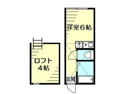 ユナイト上星川ボヘミアンローズ(ワンルーム/1階)の間取り写真