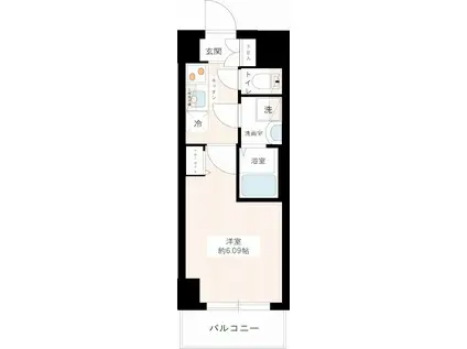 MAXIV八王子DUE(1K/10階)の間取り写真