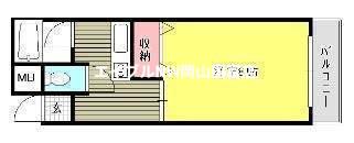 アクティブイン内山下(1DK/4階)の間取り写真