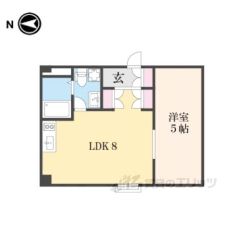 スカイロード常盤(1LDK/2階)の間取り写真