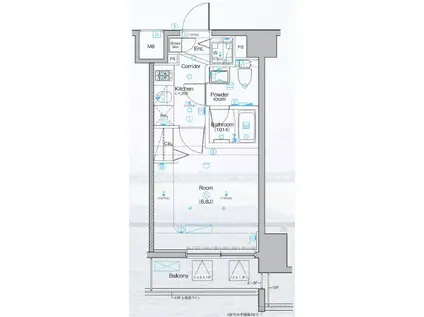 SYNEX 横濱阪東橋II(1K/4階)の間取り写真