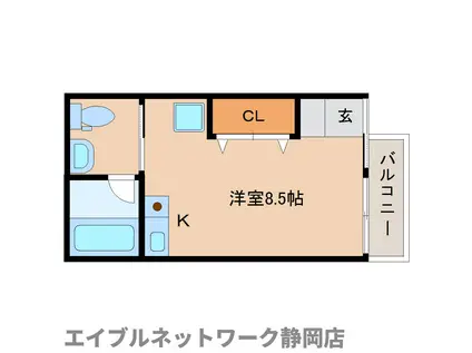 サンハイツ市川(ワンルーム/1階)の間取り写真