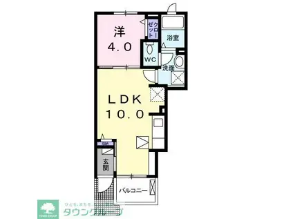 プラシード(1LDK/1階)の間取り写真