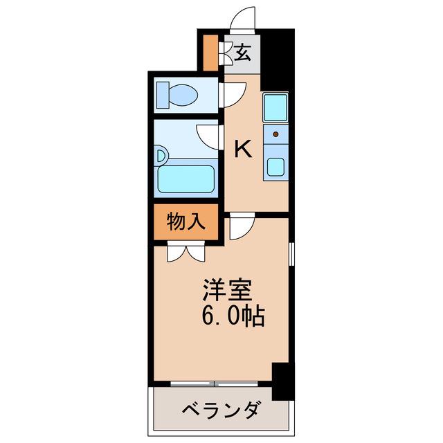 ルミエール芳野(1K/7階)の間取り写真