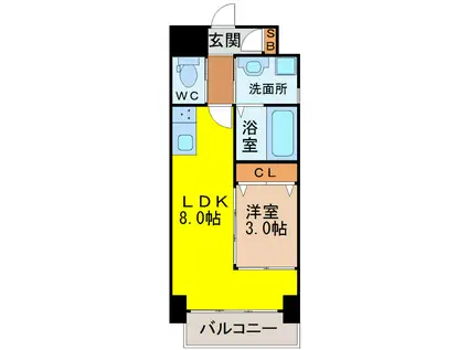 VAINQUEUR(1LDK/5階)の間取り写真