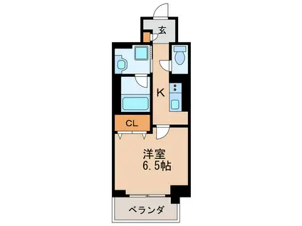 ル・シエル葵(1K/7階)の間取り写真