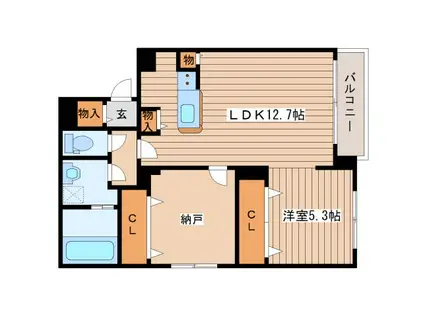 エアフォルク八軒(2LDK/2階)の間取り写真