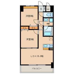 CASA GRIGIO(2LDK/4階)の間取り写真