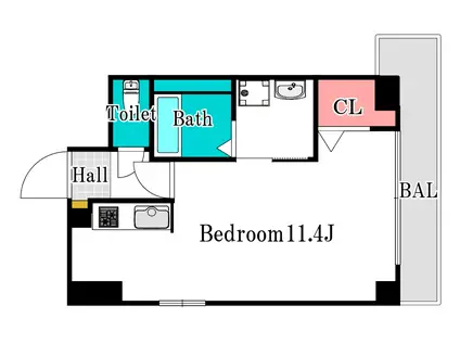 ハイツセイコー壱番館(ワンルーム/7階)の間取り写真