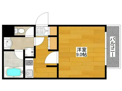 アスール江坂(1K/8階)の間取り写真