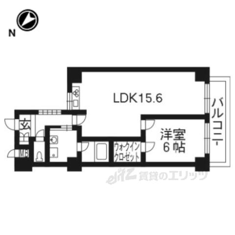 DELEAD白川(1LDK/5階)の間取り写真
