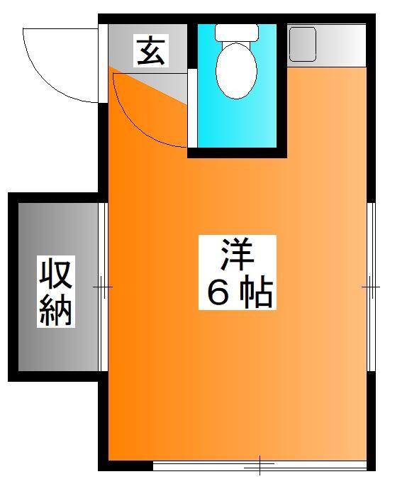 上利ビル(ワンルーム/4階)の間取り写真