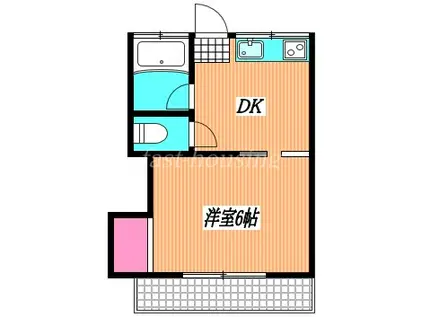 CUORE(1DK/2階)の間取り写真