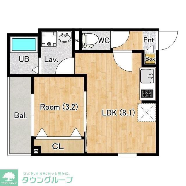 ジーメゾン平塚幸町(1LDK/1階)の間取り写真