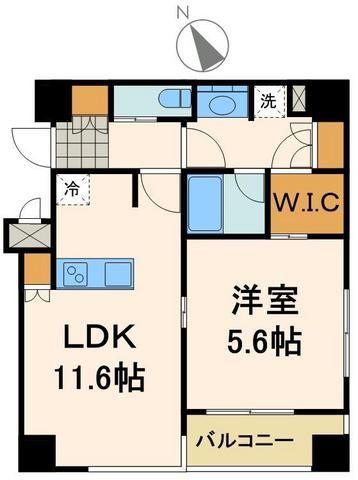 レジディア日本橋馬喰町III(1LDK/12階)の間取り写真
