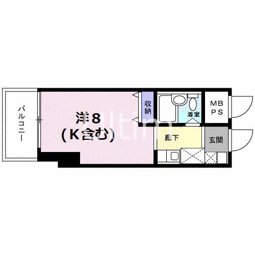 GLOIRE烏丸五条(ワンルーム/4階)の間取り写真