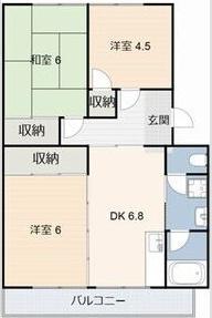 メゾンタカクラ(3DK/3階)の間取り写真