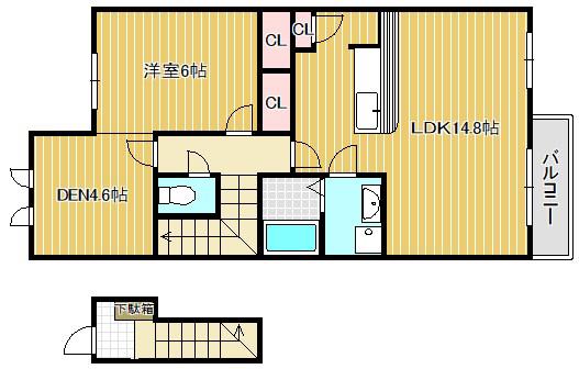 リマーレ雅(1SLDK/2階)の間取り写真