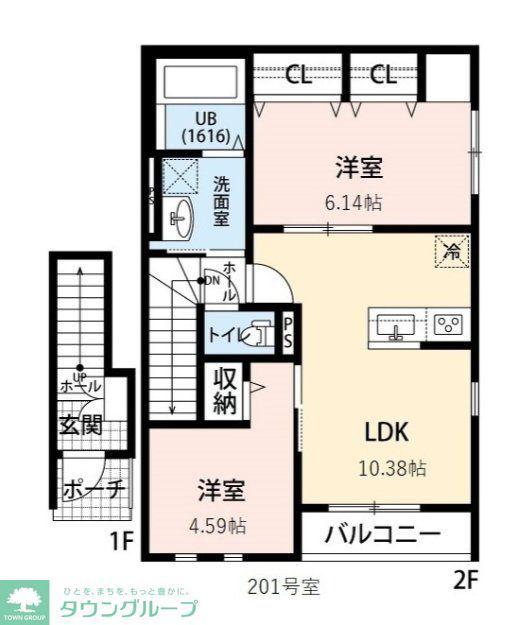 プーロ・デ・ヴェント(2LDK/2階)の間取り写真