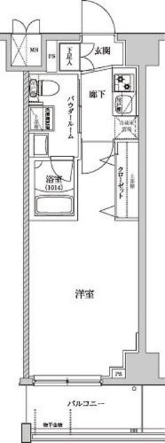 パティーナ十条DUO(1K/2階)の間取り写真