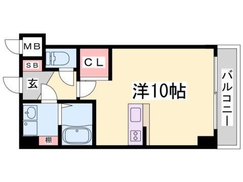 ラ ルーチェ新長田(ワンルーム/3階)の間取り写真