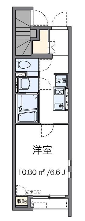 シャンドフルール(1K/1階)の間取り写真