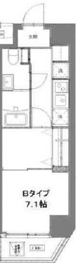 FIRST RESIDENCE 錦糸町(2K/7階)の間取り写真