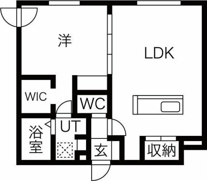 RーFINO札幌桑園(1LDK/5階)の間取り写真
