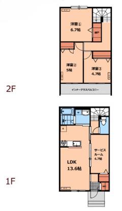 CLAIR HEIM(3SLDK/1階)の間取り写真