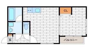 MI・CASA阿倍野昭和町(1LDK/3階)の間取り写真